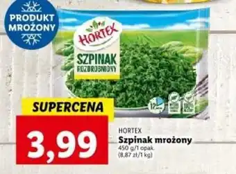 Lidl HORTEX Szpinak mrożony 450g oferta