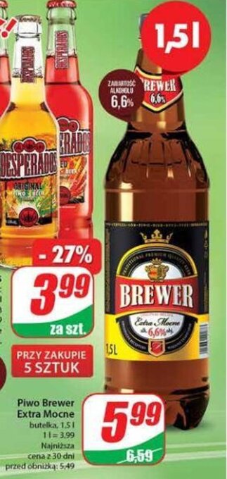 Dino Piwo Brewer Extra Mocne 1,5 l oferta