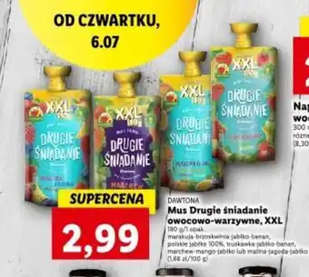 DAWTONA Mus Drugie śniadanie owocowo-warzywne, XXL 180g