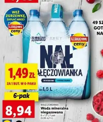 Lidl Nałęczowianka Woda mineralna nie gazowana 6 x 1,5l oferta