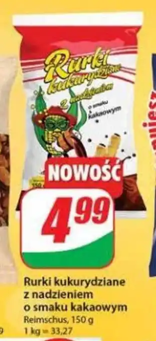 Dino Rurki kukurydziane z nadzieniem o smaku kakaowym, 150 g oferta