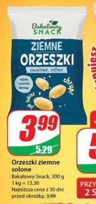 Dino Orzeszki ziemne solone Bakaliowy Snack, 300 g oferta