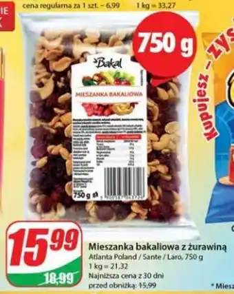 Dino Mieszanka bakaliowa z żurawiną Atlanta Poland/Sante / Laro, 750 g oferta