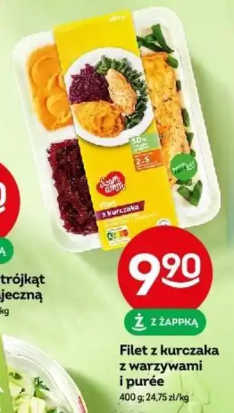 Filet z kurczaka z warzywami i purée 400 g