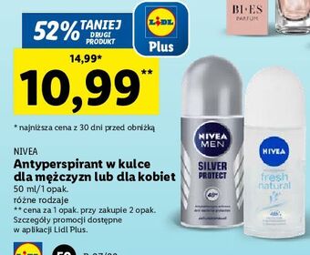 Lidl Antyperspirant nivea men silver protect oferta