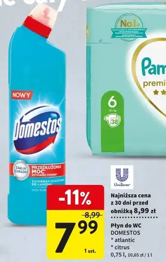 Intermarche Płyn do wc atlantic domestos oferta