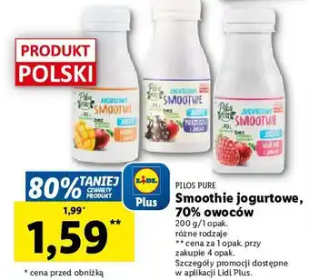 Lidl Jogurtowe smoothie mango jabłko pilos pure oferta