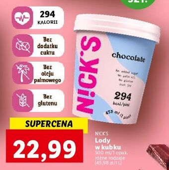 Lidl Lody chocolate nick's oferta