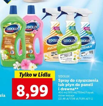 Lidl Spray do łazienki sidolux oferta