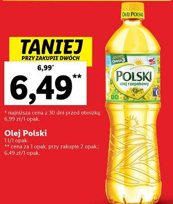 Lidl Olej rzepakowy polski oferta