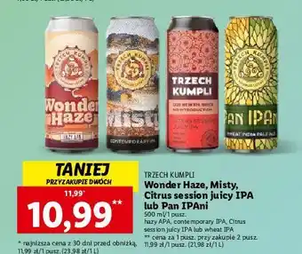 Lidl Piwo trzech kumpli wonder haze oferta