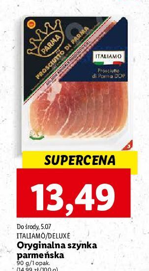 Lidl Szynka prosciutto di parma italiamo oferta