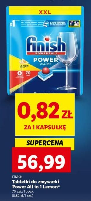 Lidl Tabletki do zmywarek lemon finish all in 1 oferta
