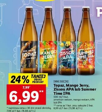 Lidl Piwo inne beczki summer time ipa oferta