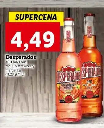 Lidl Piwo desperados strawberry margarita oferta