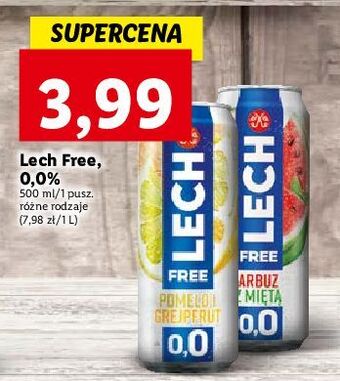 Lidl Piwo lech free pomelo i grejpfrut oferta
