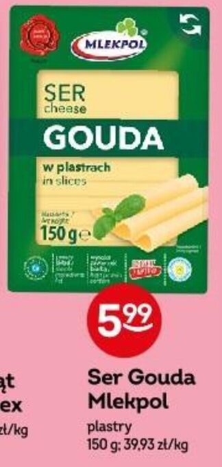 Żabka Ser Gouda Mlekpol 150 g oferta