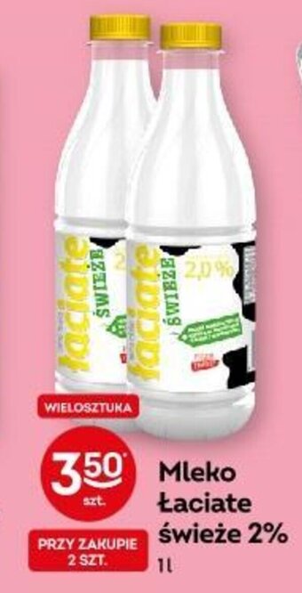 Żabka Mleko Łaciate świeże 2% 1 l oferta