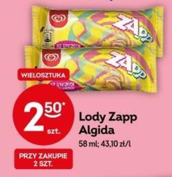 Żabka Lody Zapp Algida 58 ml oferta