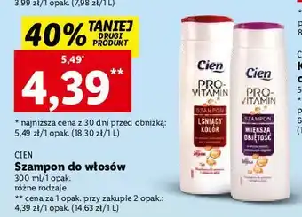 Lidl Szampon do włosów większa objętość cien pro vitamin oferta