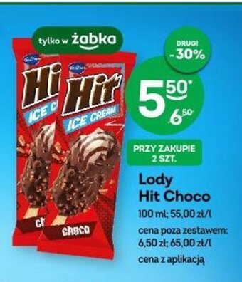 Żabka Lody Hit Choco 100 ml oferta