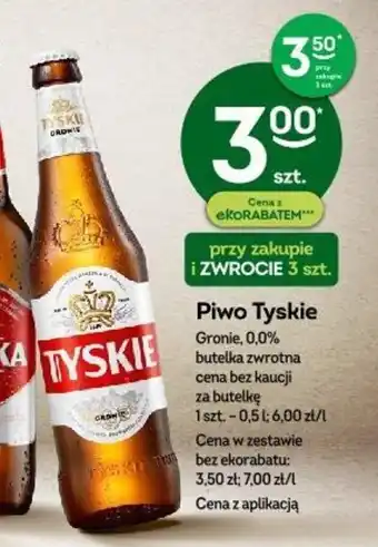 Żabka Piwo Tyskie Gronie, 0,0% 500 ml oferta
