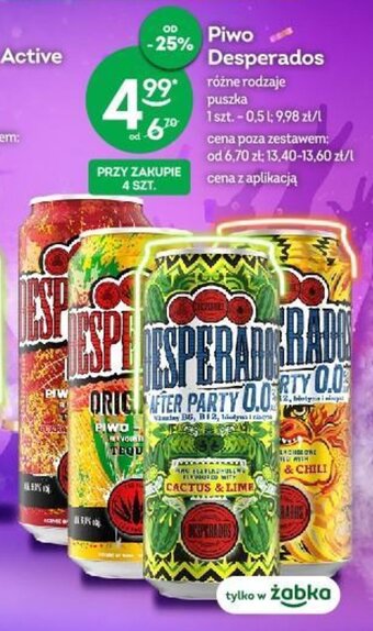 Żabka Piwo Desperados 500 ml oferta