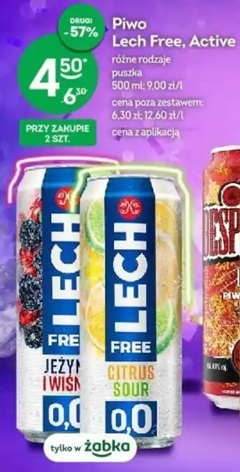 Żabka Piwo Lech Free, Active 500 ml oferta