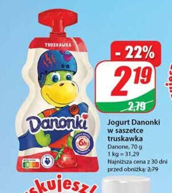 Dino Jogurt w saszetce truskawka danone danonki oferta
