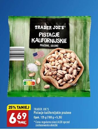 ALDI Pistacje kalifornijskie trader joe's oferta