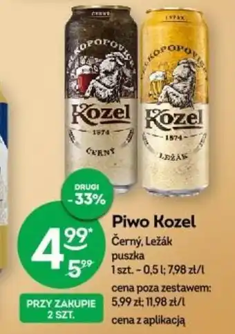 Żabka Piwo Kozel Černý, Ležák 500 ml oferta