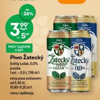 Żabka Piwo Žatecký Světlý Ležák, 0,0% 500 ml oferta