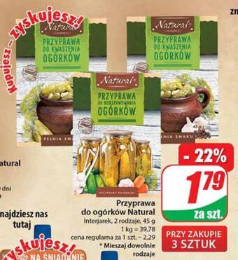 Dino Przyprawa do konserwowania ogórków natural oferta