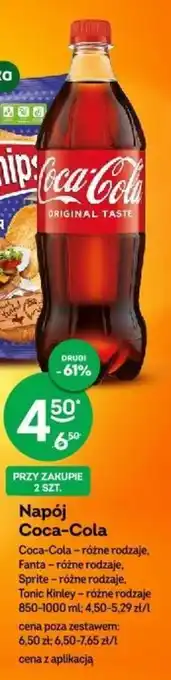 Żabka Napój Coca-Cola 850-1000 ml oferta