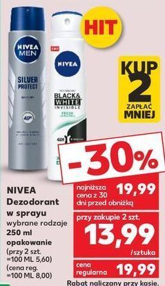 Kaufland Antyperspirant fresh nivea invisible black & white oferta