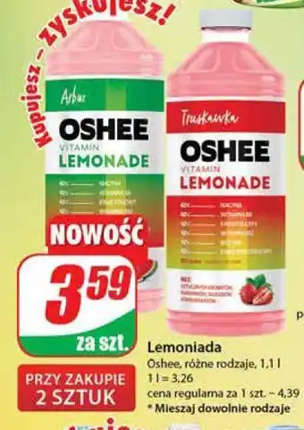 Dino Lemoniada malina-grejpfrut oshee vitamin lemonade oferta