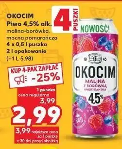 Kaufland Piwo okocim radler malina i borówka oferta