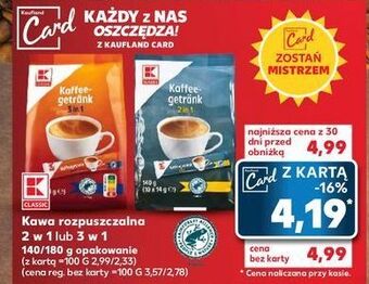 Kaufland Kawa 2 w 1 k-classic oferta