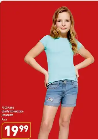 ALDI Szorty dziewczęce jeansowe pocopiano oferta