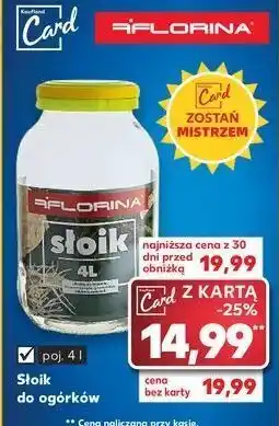 Kaufland Słoik do ogórków 4 l florina (florentyna) oferta