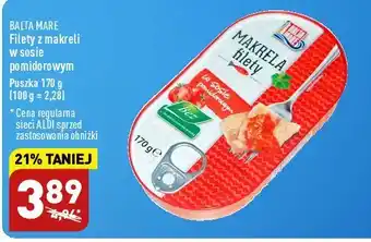 ALDI Filety z makreli w sosie pomidorowym balta mare oferta