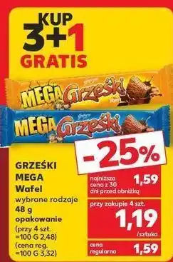 Kaufland Wafelek kakaowy w czekoladzie deserowej grześki mega oferta