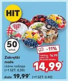 Kaufland Zakrętki do słoików duże oferta
