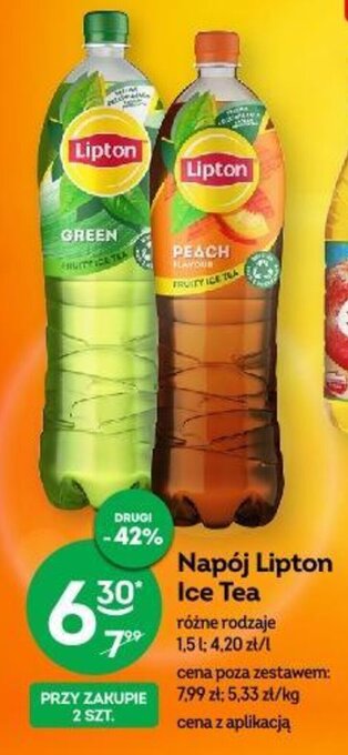 Żabka Napój Lipton Ice Tea 1,5 l oferta