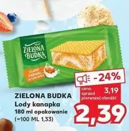 Kaufland Kanapka lodowa słony karmel ze śmietanką zielona budka oferta