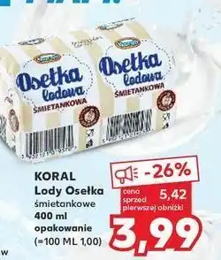 Kaufland Lód osełka śmietankowa koral osełka lodowa oferta