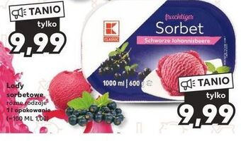 Kaufland Sorbet czarna porzeczka k-classic oferta
