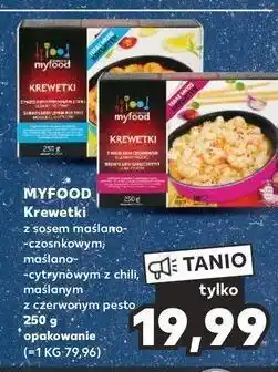 Kaufland Krewetki z masłem czerwonym pesto myfood oferta