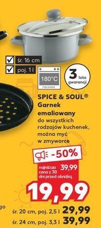 Kaufland Garnek emaliowany 20 cm spice&soul oferta