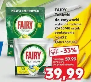 Kaufland Tabletki do zmywarek lemon fairy platinum oferta